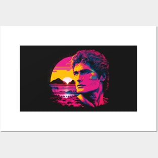Synthwave David Hasselhoff Posters and Art